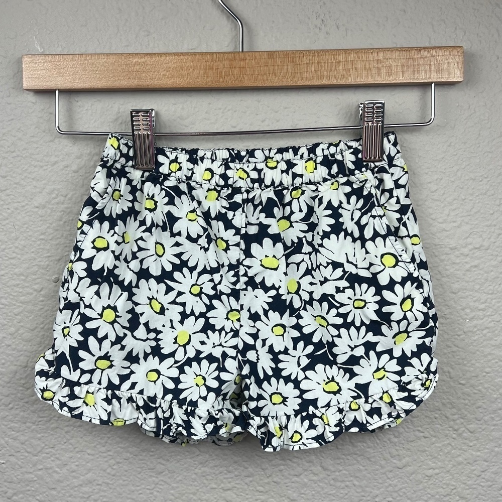 Crewcuts by J. Crew Girls' Ruffle Poplin Short in Daisy Print Sz 3